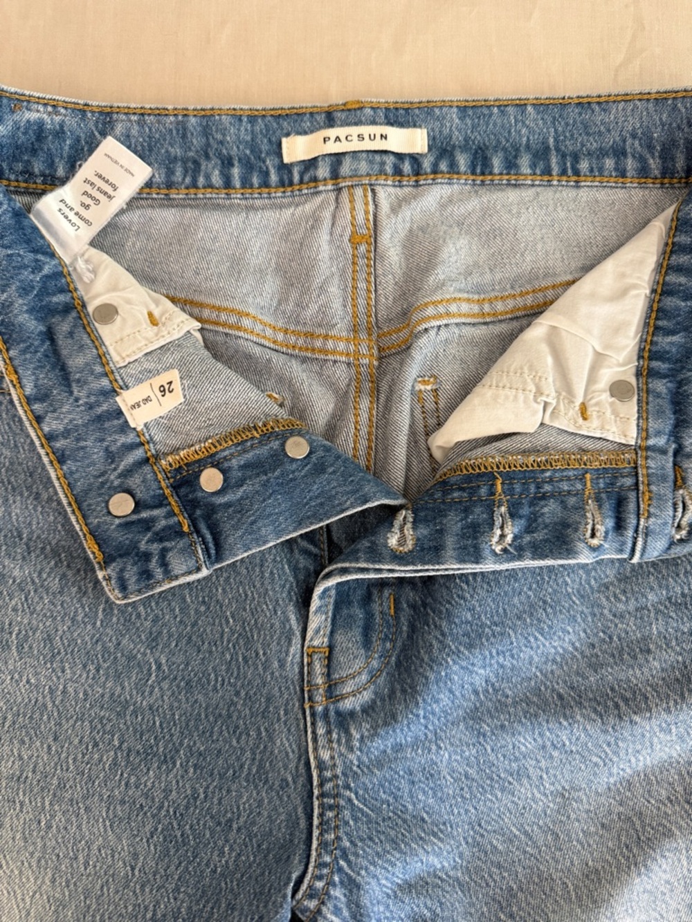 PacSun Women's Light Blue Button-Fly Jeans - Picture 1 of 6